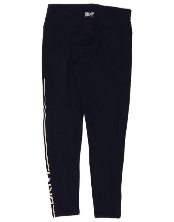 Dkny Leggings gráficos para mujer UK 8 Small Azul marino Colorblock