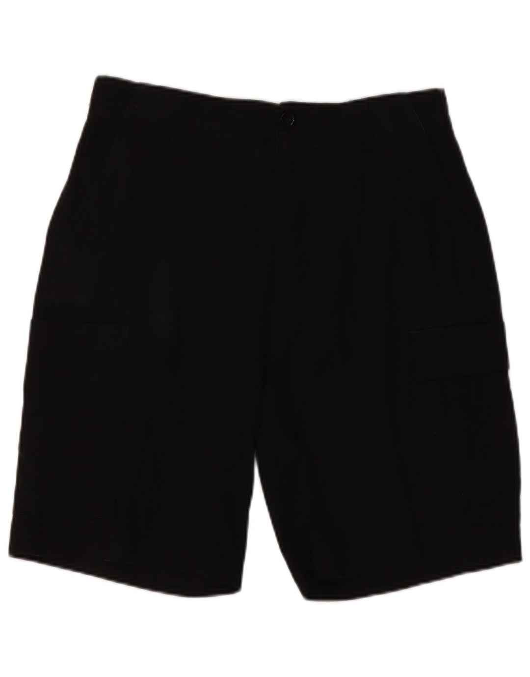 Zara Mens Cargo Shorts EU 42 Grande W32 Algodón Negro
