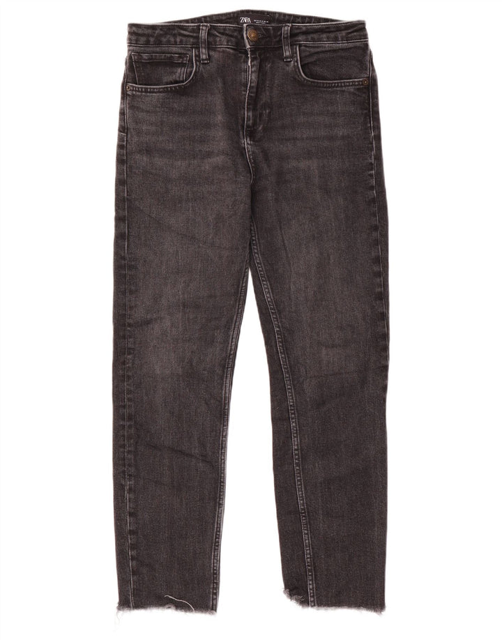 Zara Mujer Vaqueros Slim EU 40 Medium W30 L27 Gris