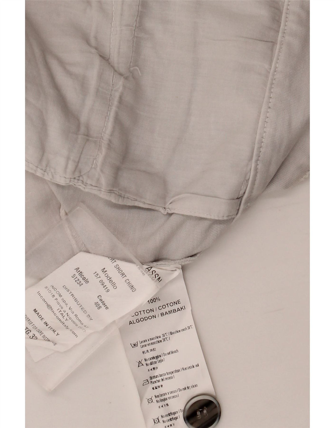 ASSN DE POLO DE EE. UU. Shorts chinos para hombre W32 Algodón blanco medio