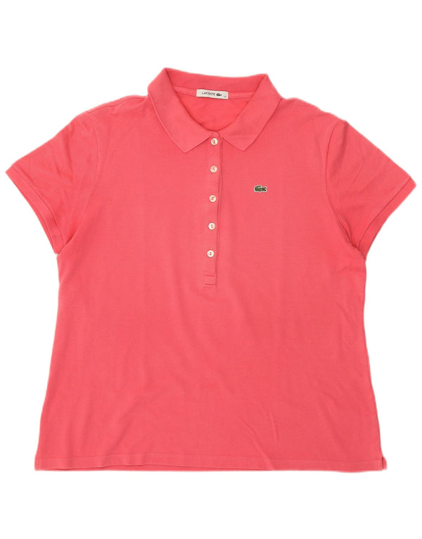 Polo Lacoste Mujer Talla 48 XL Algodón Rosa