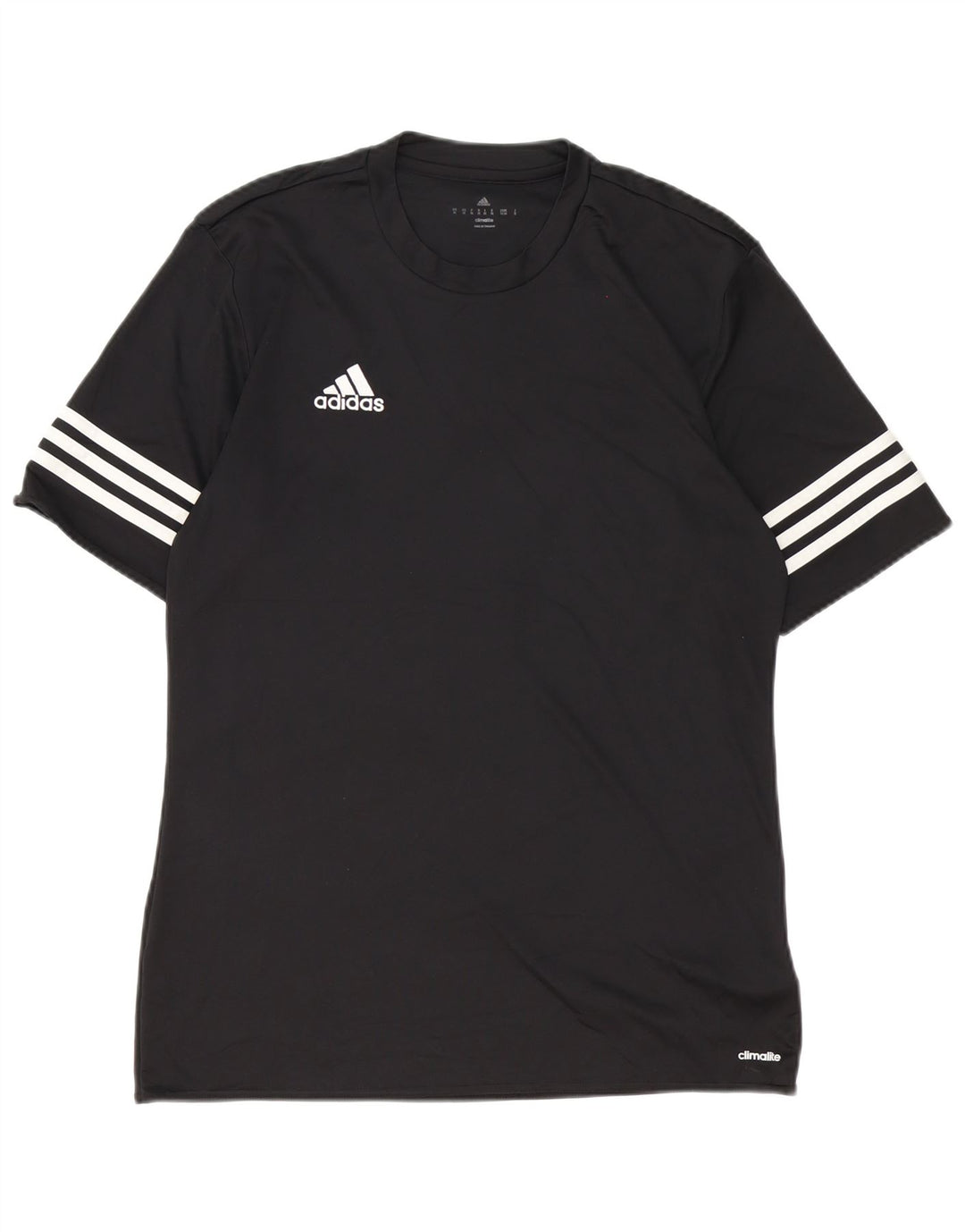 Adidas Mens Climalite Camiseta Top Medio Negro Poliéster