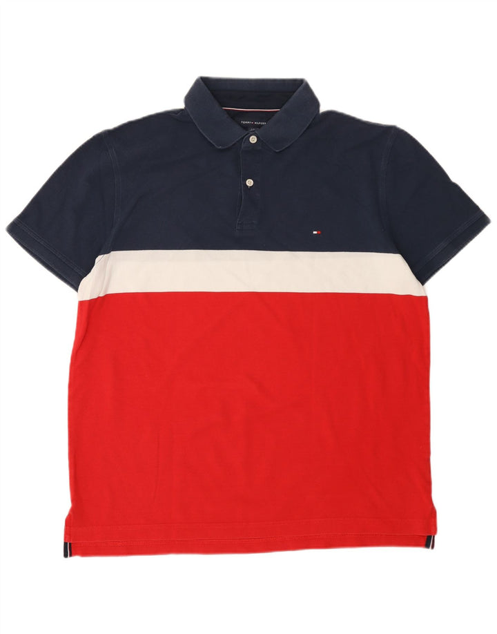 Tommy Hilfiger Polo para hombre de algodón con bloques de color multicolor grande