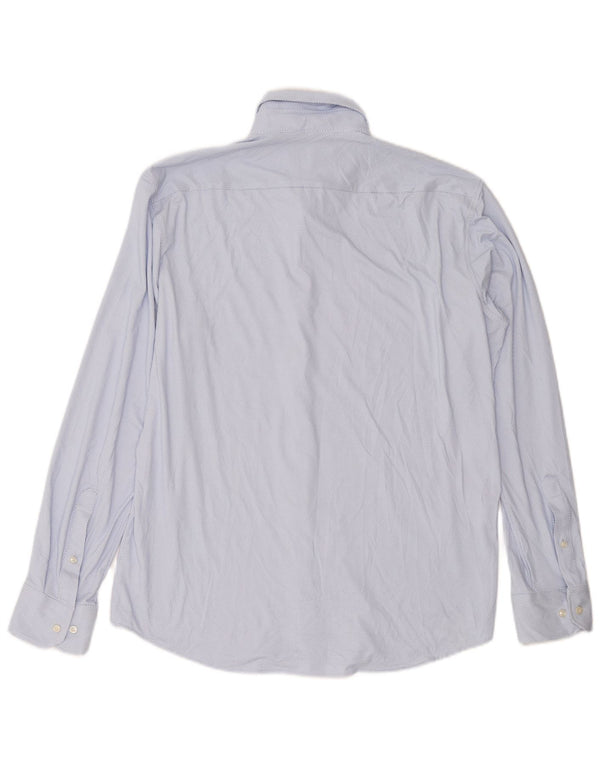 HUGO BOSS Mens Regular Fit Shirt Large Blue Spotted Polyester