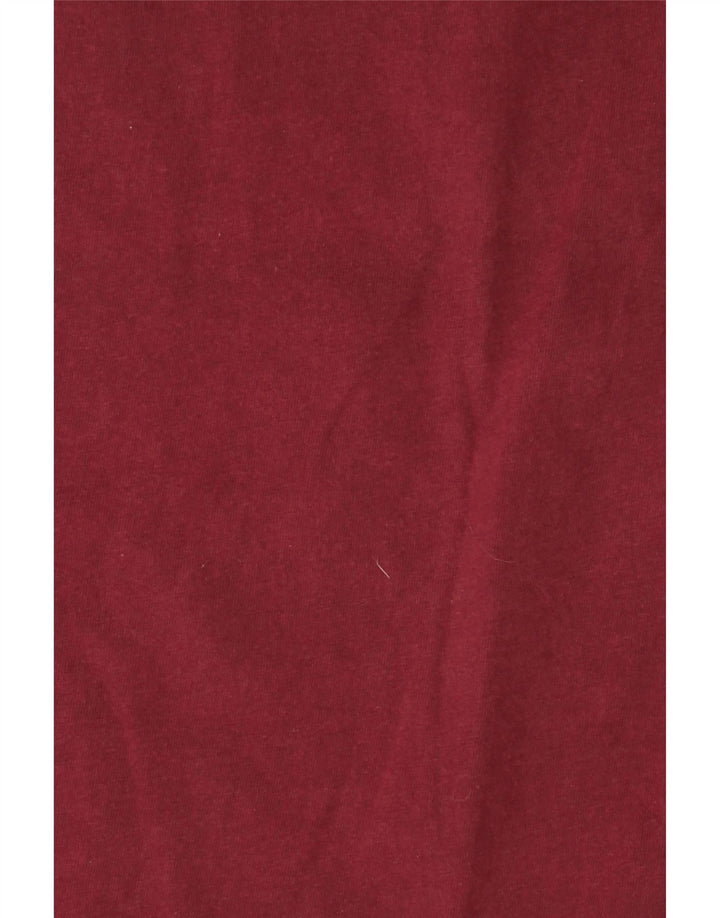FRENCH CONNECTION Camiseta para hombre Top grande color burdeos Colorblock