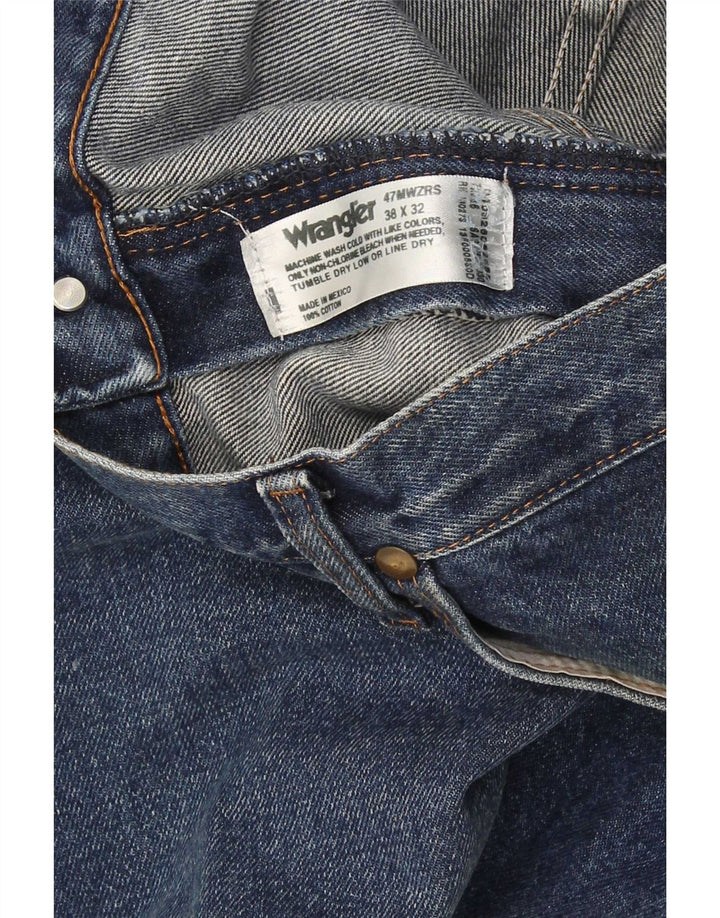 Vaqueros Wrangler Hombre Rectos W38 L32 Algodón Azul