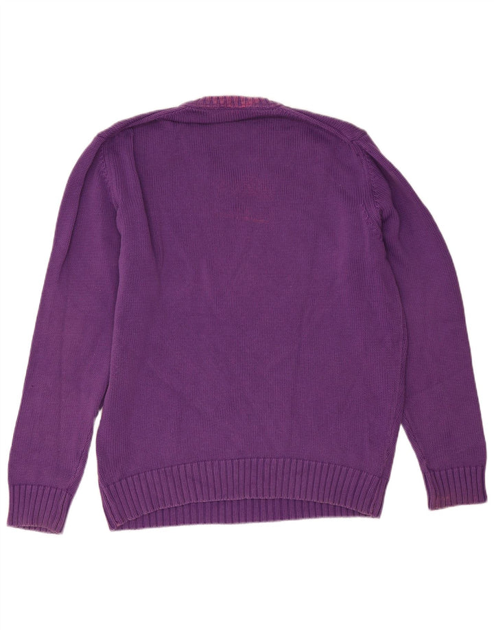 Zara Hombre Jersey Con Cuello En V Jersey Grande Púrpura