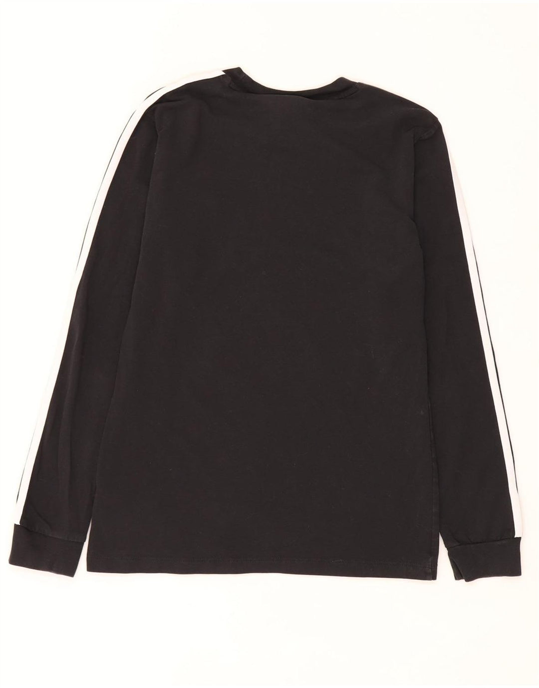 Adidas Mujer Top Manga Larga UK 10 Pequeño Algodón Negro