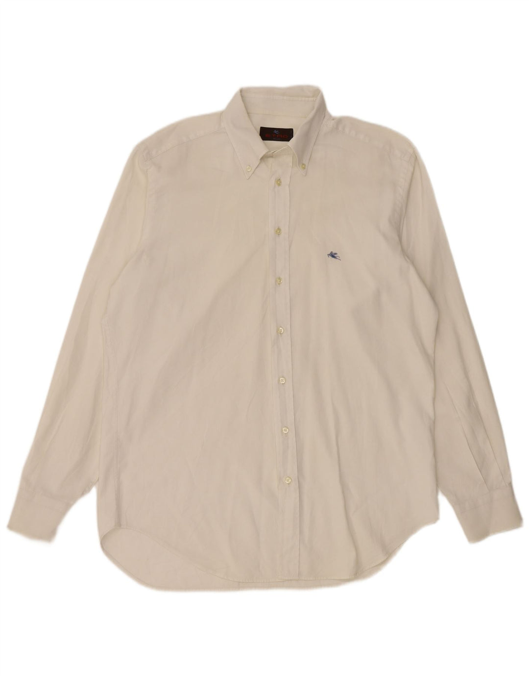 Camisa Etro Hombre Talla 42 Grande Algodón Blanco Roto