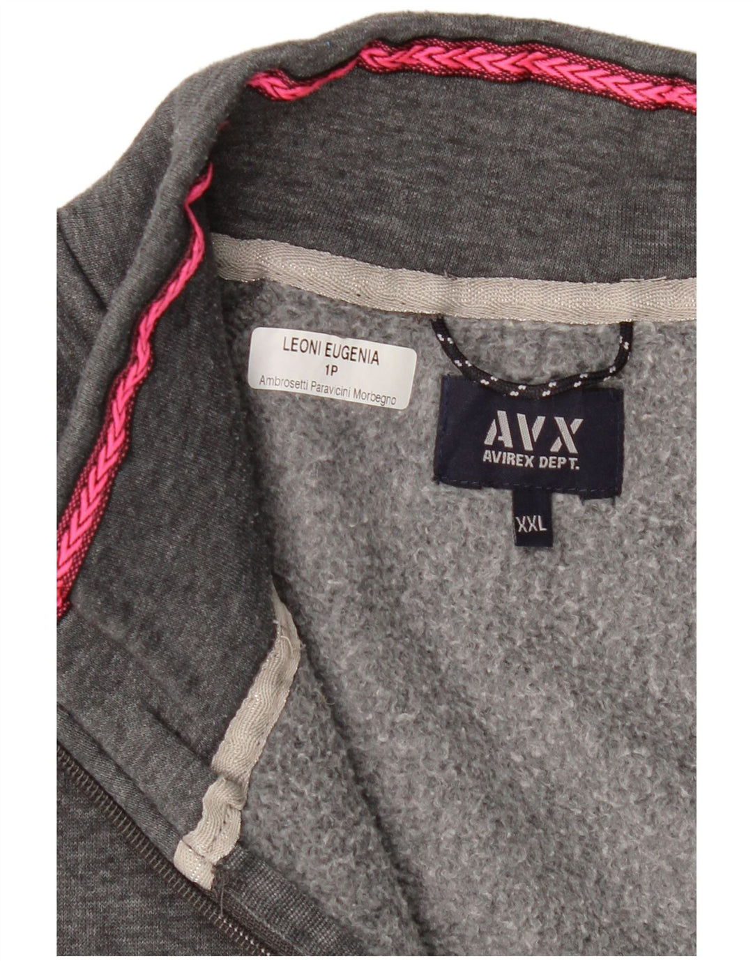 Avirex Chaqueta de chándal para mujer UK 20 2XL Algodón gris