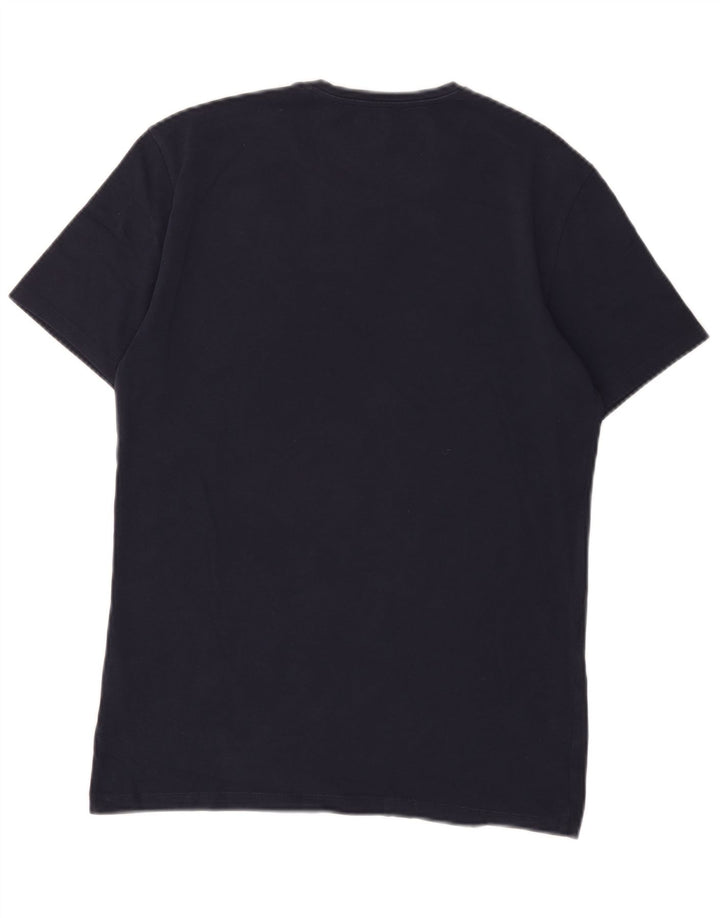 Guess Camiseta Extra Slim Graphic para Hombre Top Medium Azul Marino Algodón