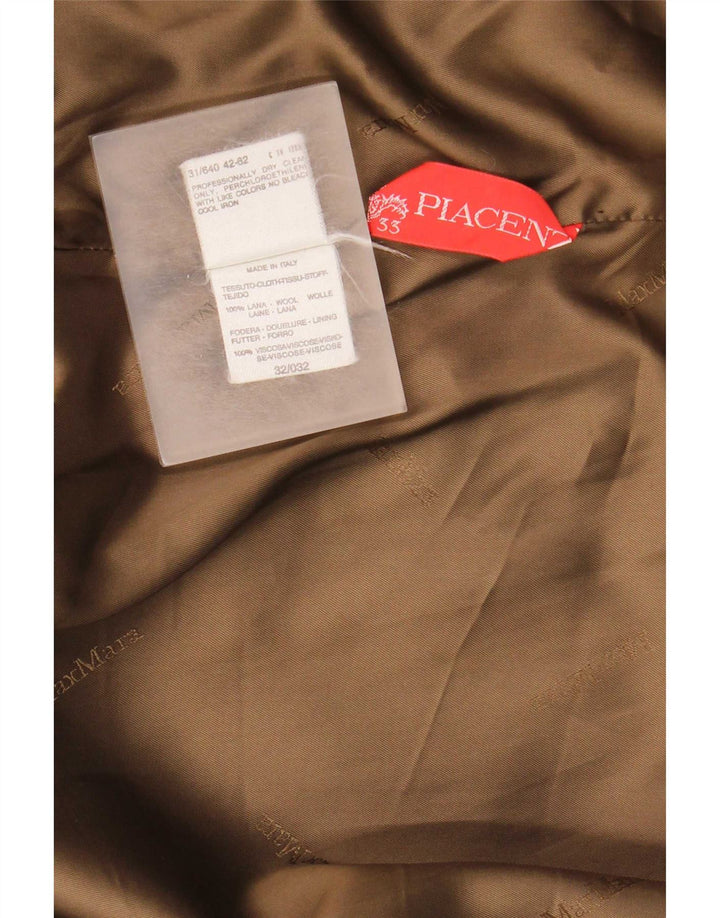 Max Mara Abrigo extragrande para mujer Reino Unido 12 Lana marrón medio