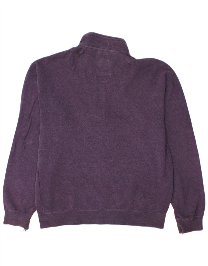 ORVIS Sudadera Con Cremallera Y Cuello Para Hombre Jersey De Algodón Morado Medio