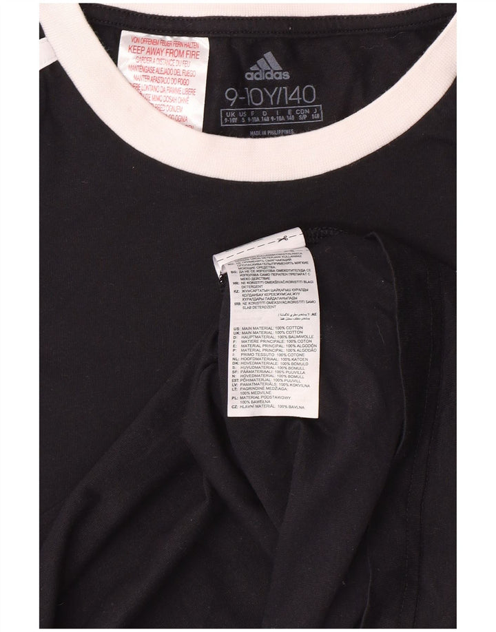 ADIDAS Camiseta Niña Top 9-10 Años Negro Algodón