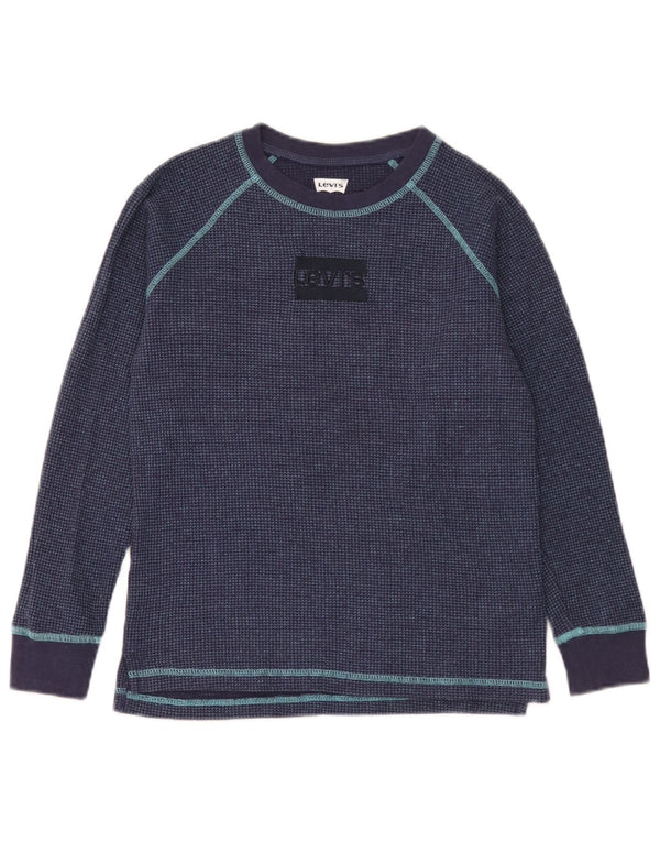 Levi's Camiseta Niño Manga Larga 11-12 Años Azul Marino Algodón