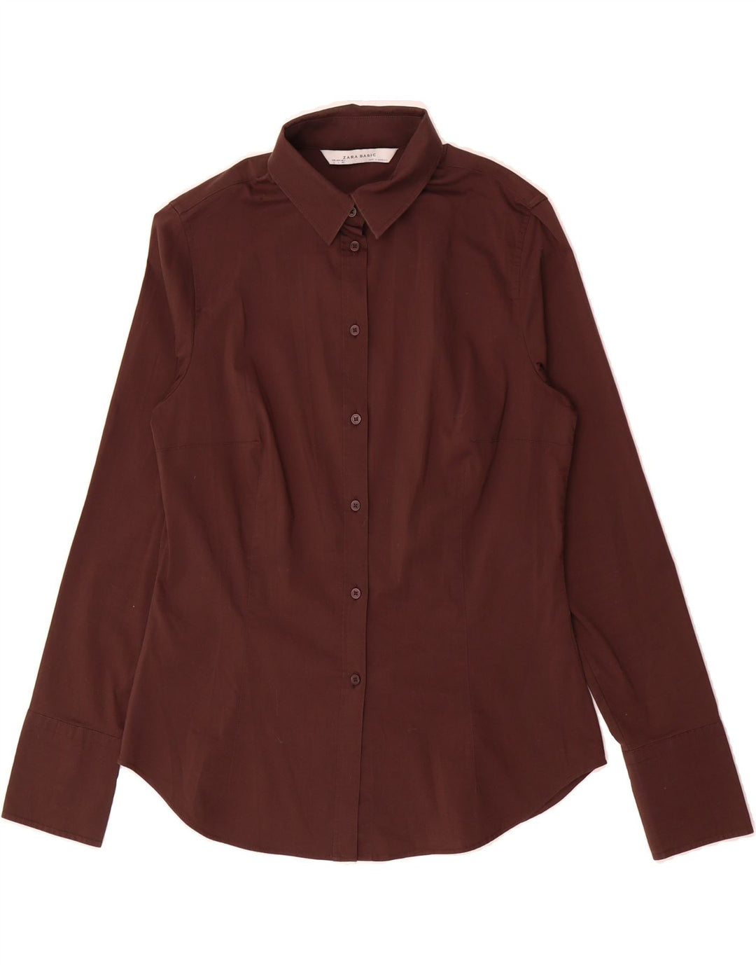 ZARA Womens Shirt UK 14 Large Brown Vintage Zara and Second-Hand Zara from Messina Hembry 