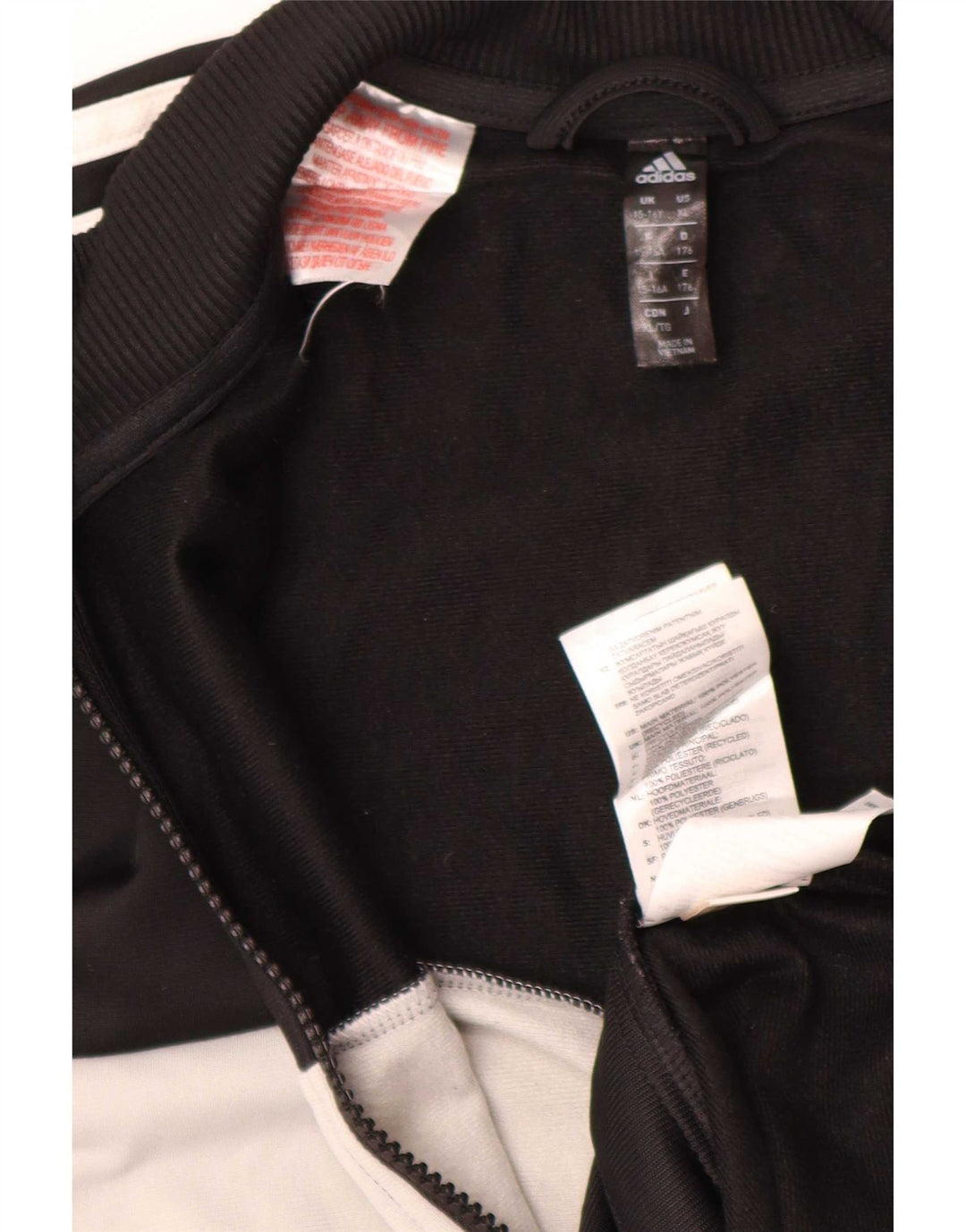 Adidas - Chaqueta de chándal para niño, 15-16 años, color negro, poliéster