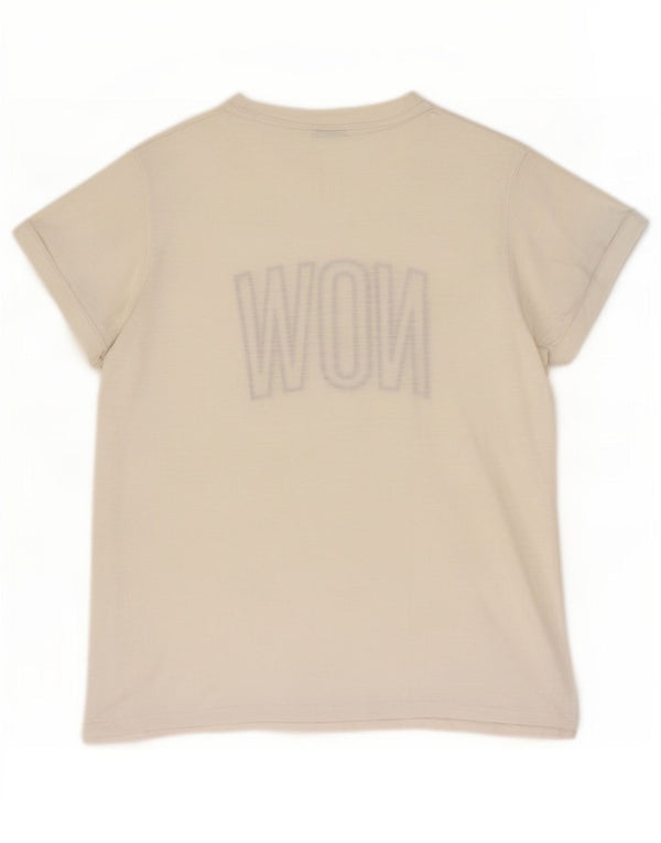 Benetton Camiseta Estampada Con Estampado De Algodón Blanco Medio