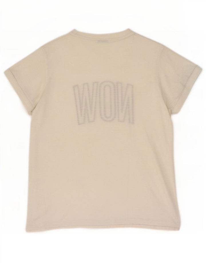 Benetton Camiseta Estampada Con Estampado De Algodón Blanco Medio