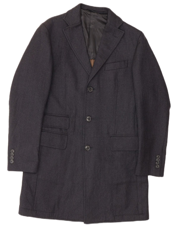 LUIGI BIANCHI Chaqueta tipo blazer larga para hombre IT 48 Medium Navy Blue Classic