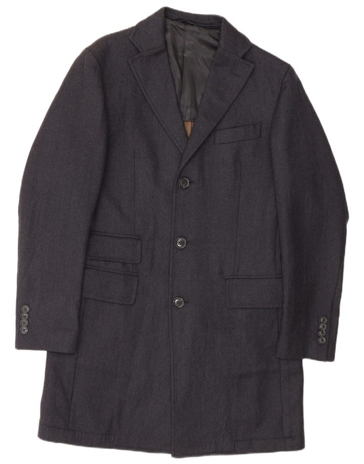 LUIGI BIANCHI Chaqueta tipo blazer larga para hombre IT 48 Medium Navy Blue Classic