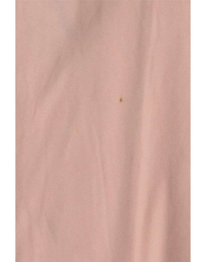 FRED PERRY Polo de manga larga para mujer UK 12 Algodón rosa medio