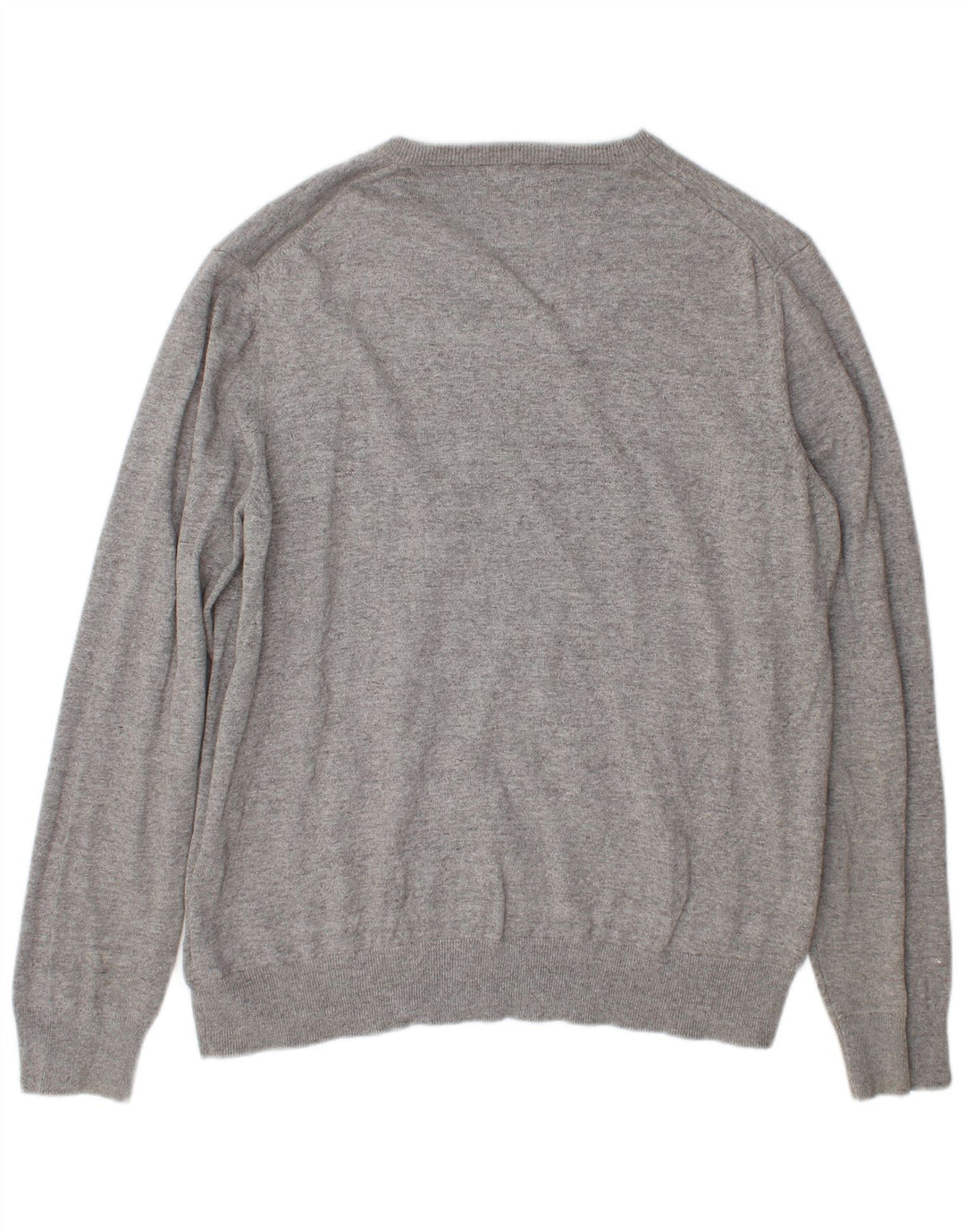 Marks & Spencer Jersey con cuello en V para hombre XL Algodón gris
