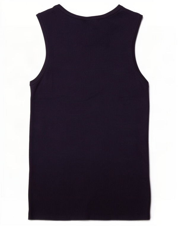 Marks & Spencer Top sin mangas para mujer UK 8 Small Viscosa azul marino