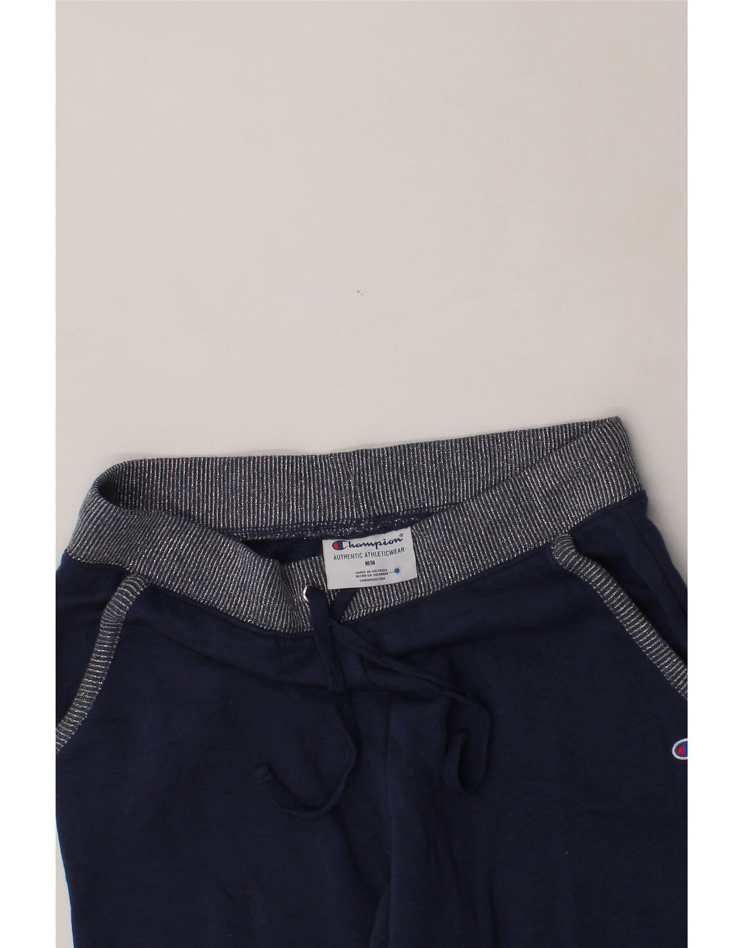 CHAMPION Womens Tracksuit Trousers Joggers Medium Navy Blue Cotton Vintage Champion and Second-Hand Champion from Messina Hembry 