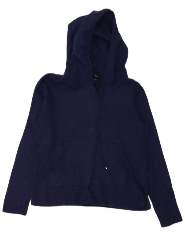 Massimo Dutti Jersey con Capucha para Mujer UK 10 Small Azul Marino Lana