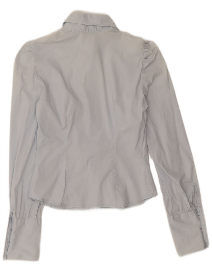 Benetton Camisa Corta Mujer UK 8 Small Azul