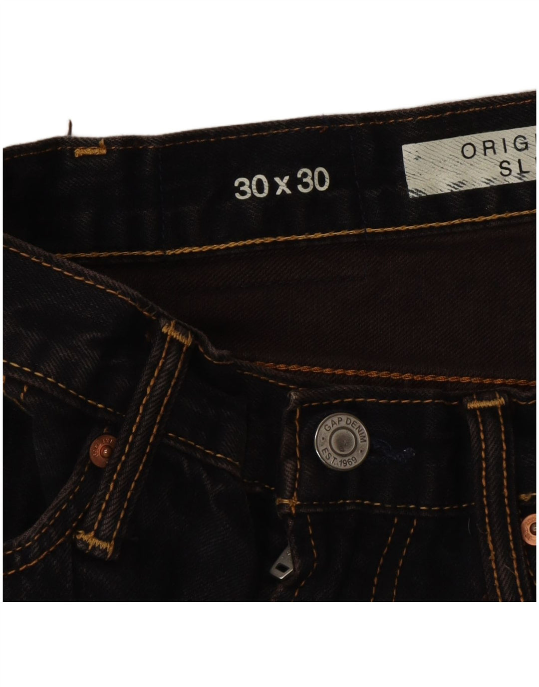 Vaqueros Gap Mujer Slim W30 L30 Algodón Azul Marino