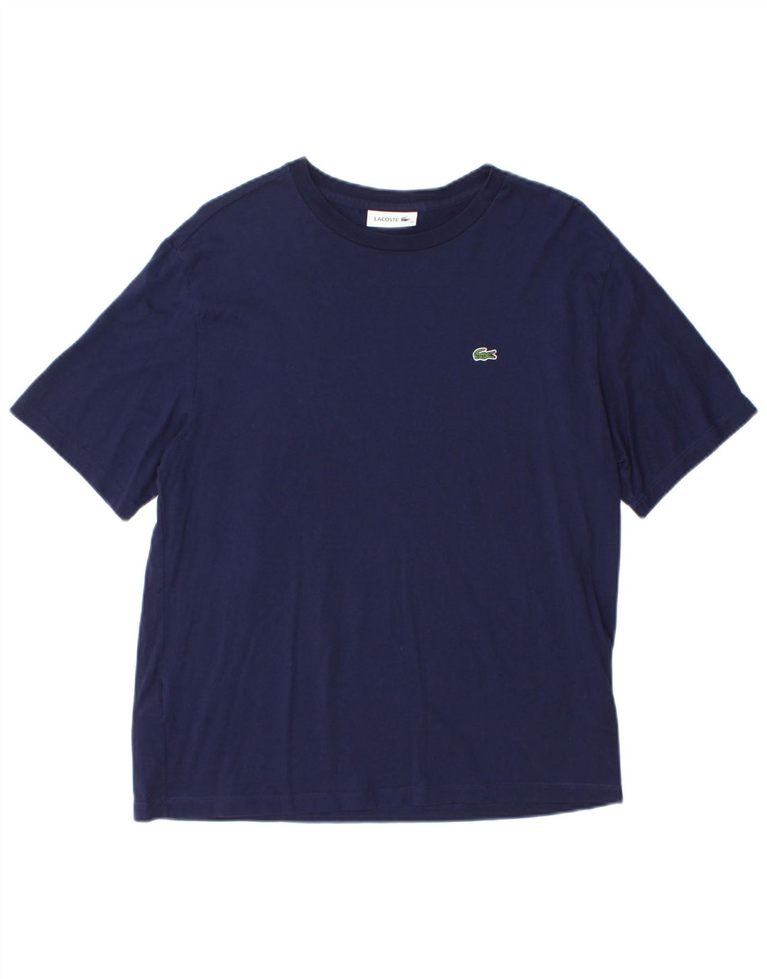 Camiseta Lacoste Mujer Top Talla 38 Mediano Azul Marino Algodón
