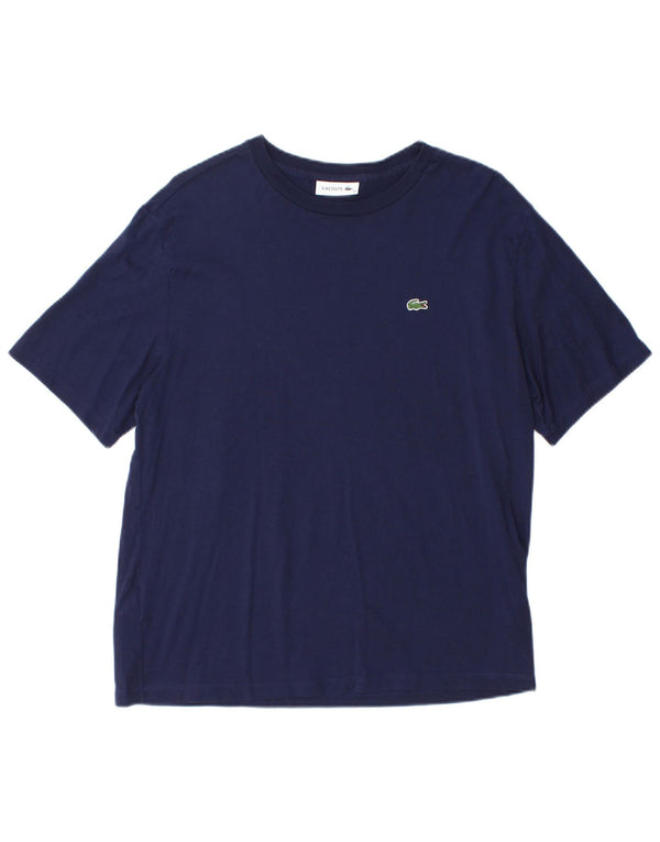 Camiseta Lacoste Mujer Top Talla 38 Mediano Azul Marino Algodón