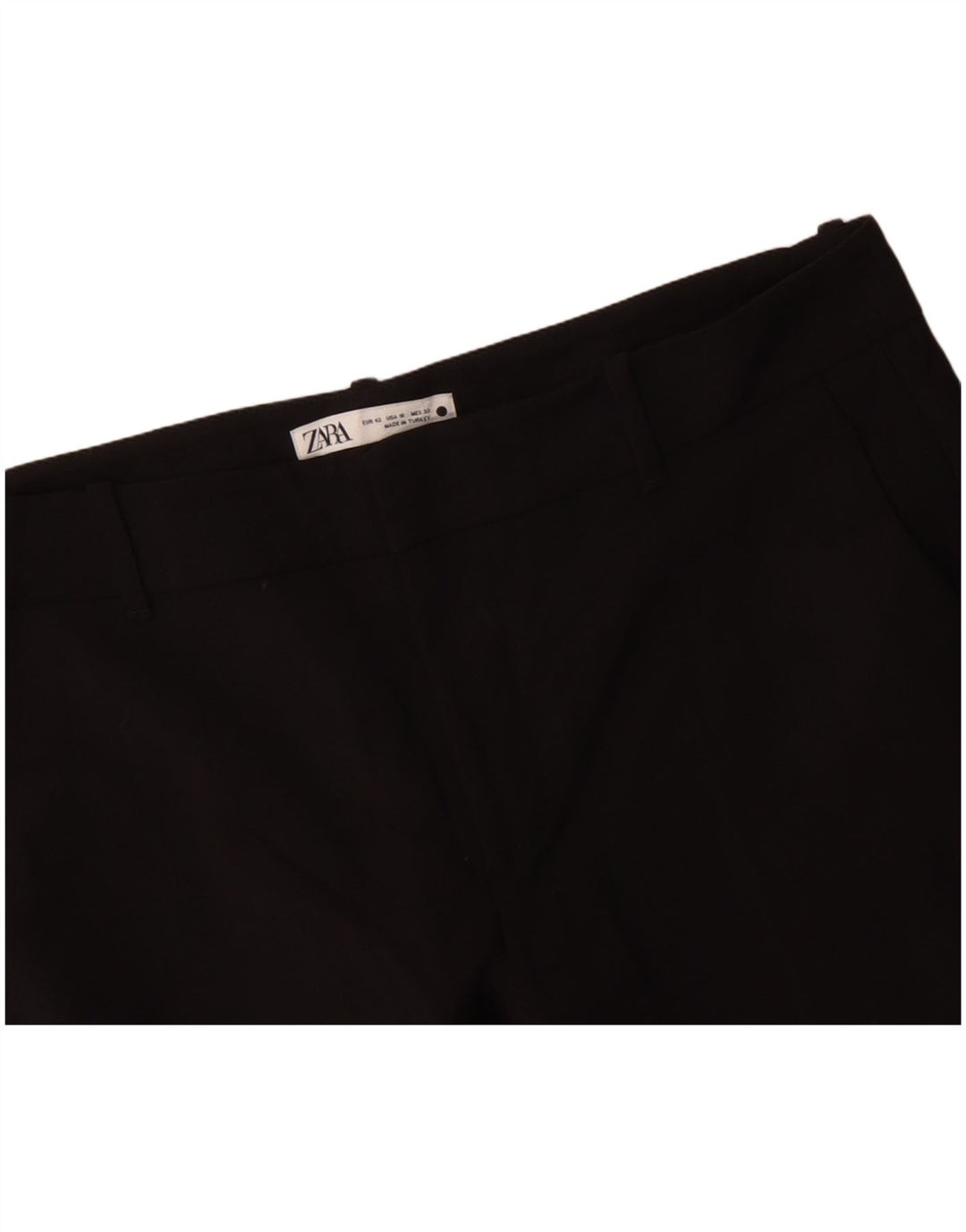 ZARA Pantalón chino slim para mujer EU 42 Large W32 L27 Algodón negro