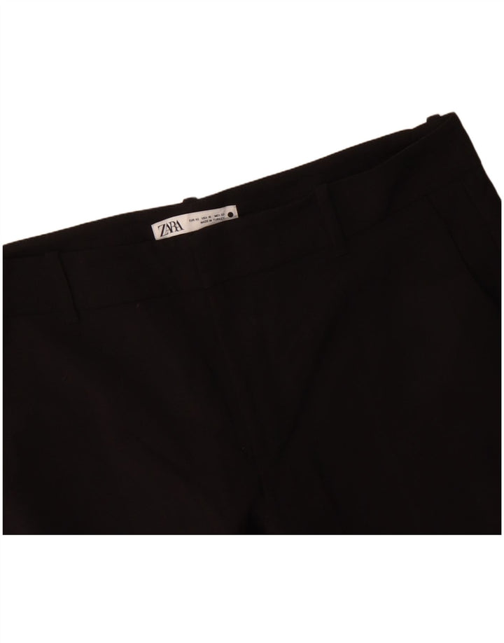 ZARA Pantalón chino slim para mujer EU 42 Large W32 L27 Algodón negro