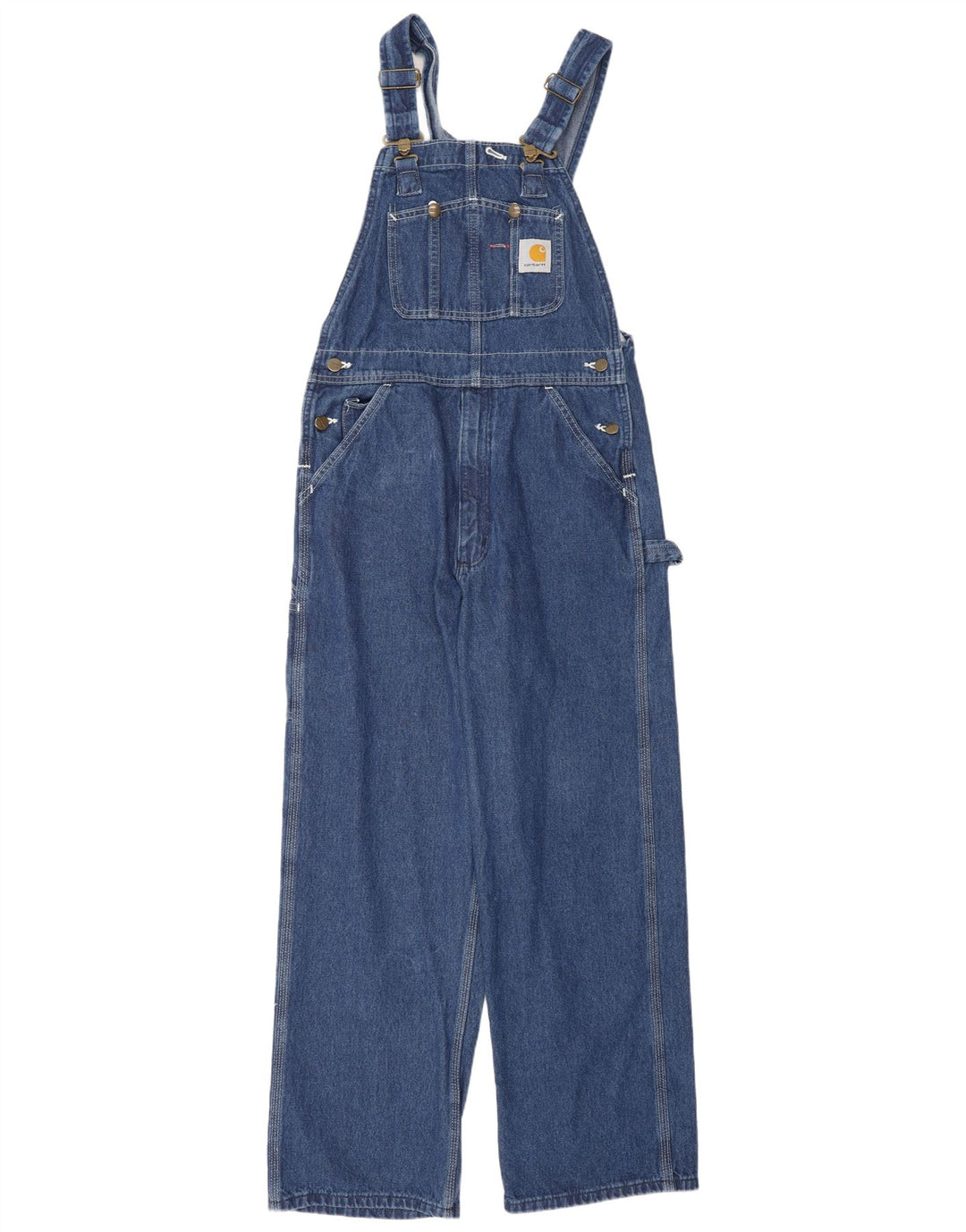 Vaqueros Carhartt Mujer Cargo Peto W30 L30 Algodón Azul