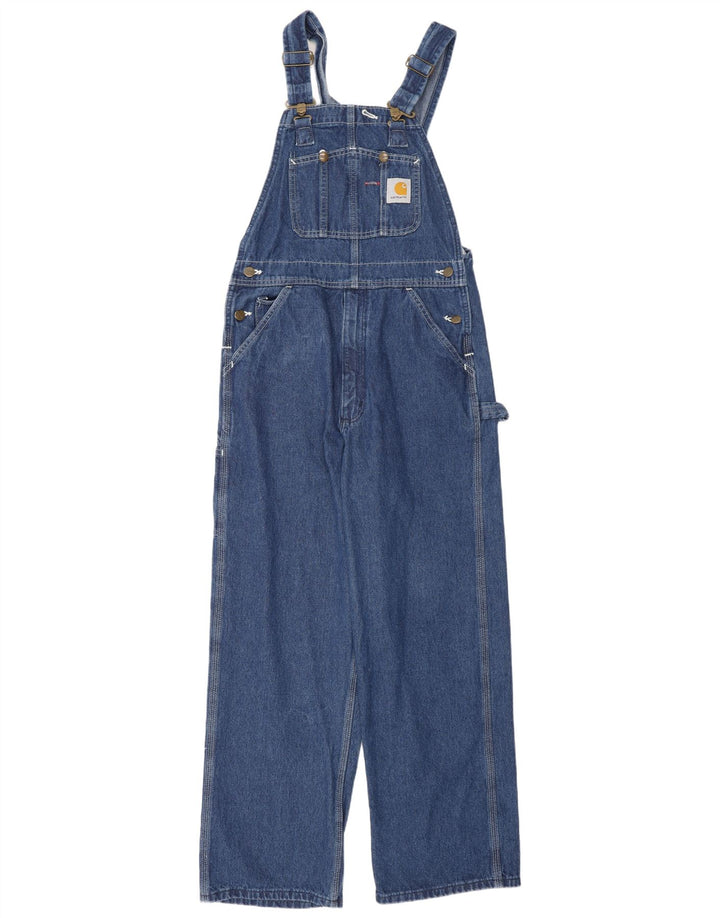 Vaqueros Carhartt Mujer Cargo Peto W30 L30 Algodón Azul
