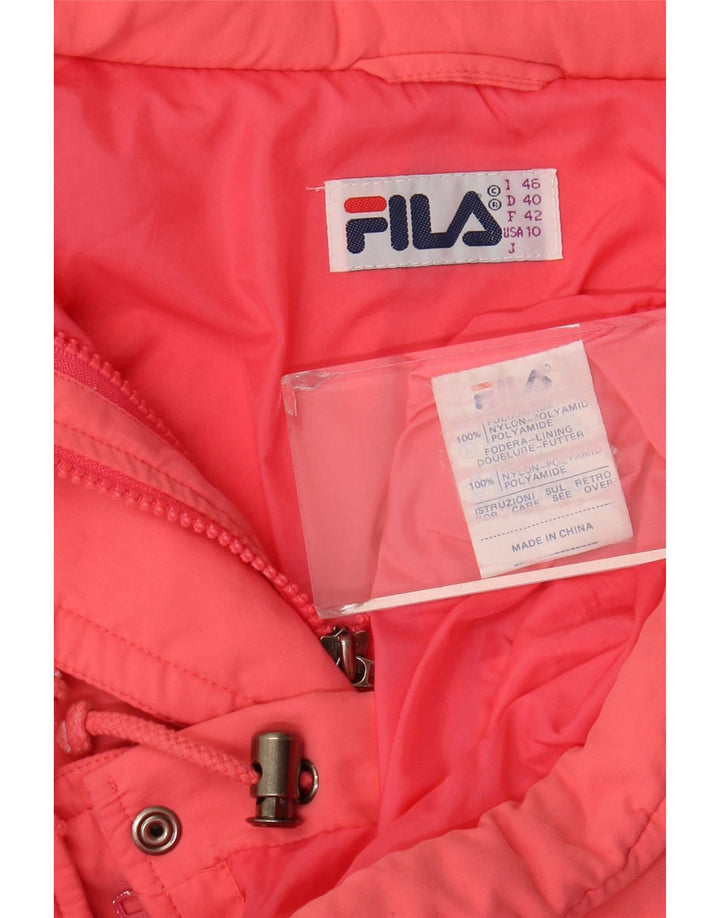 Fila Chaqueta cortavientos para mujer US 10 Grande Poliamida rosa