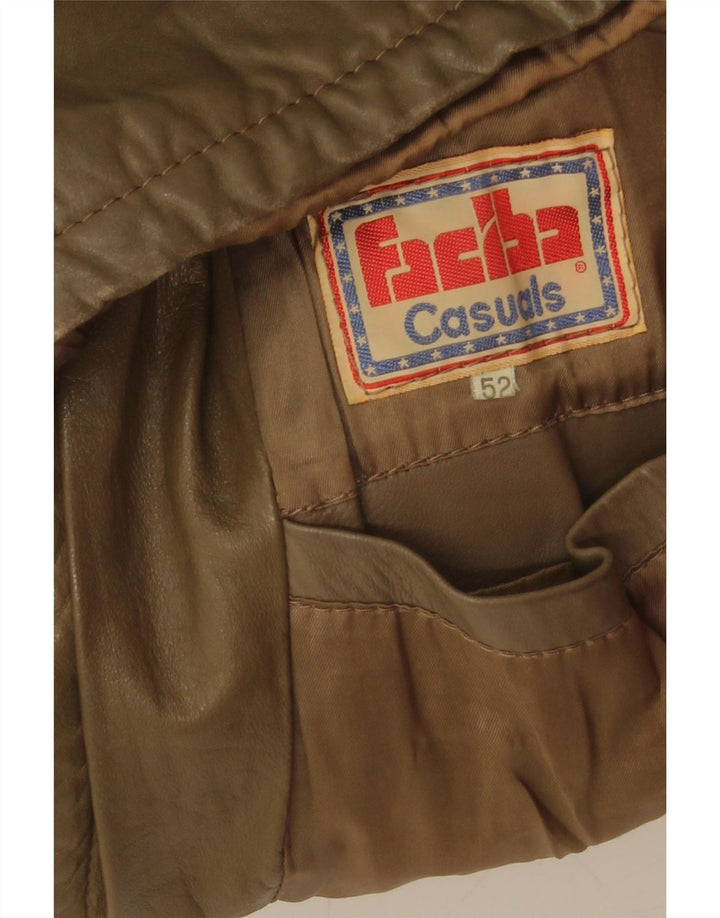 FACIBA Mens Leather Jacket IT 52 XL Brown Vintage Faciba and Second-Hand Faciba from Messina Hembry 