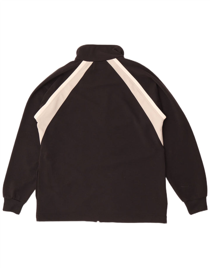 Kappa Hombre Chándal Top Chaqueta Grande Negro Colorblock Poliéster
