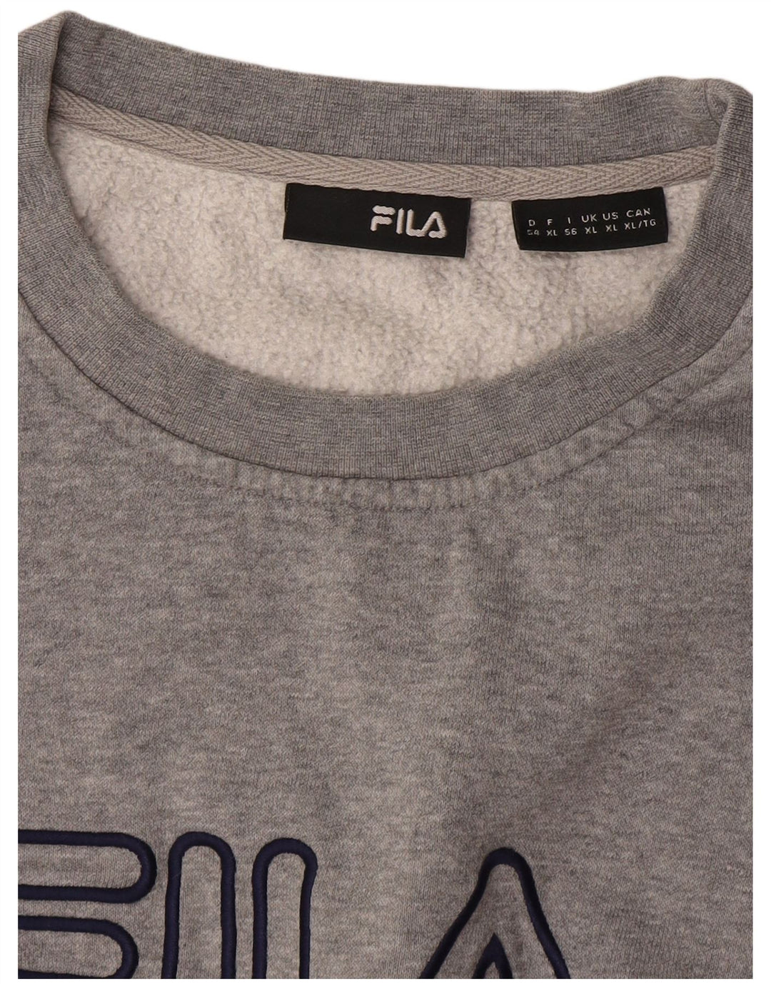 Fila Hombre Graphic Sudadera Jumper XL Gris Moteado