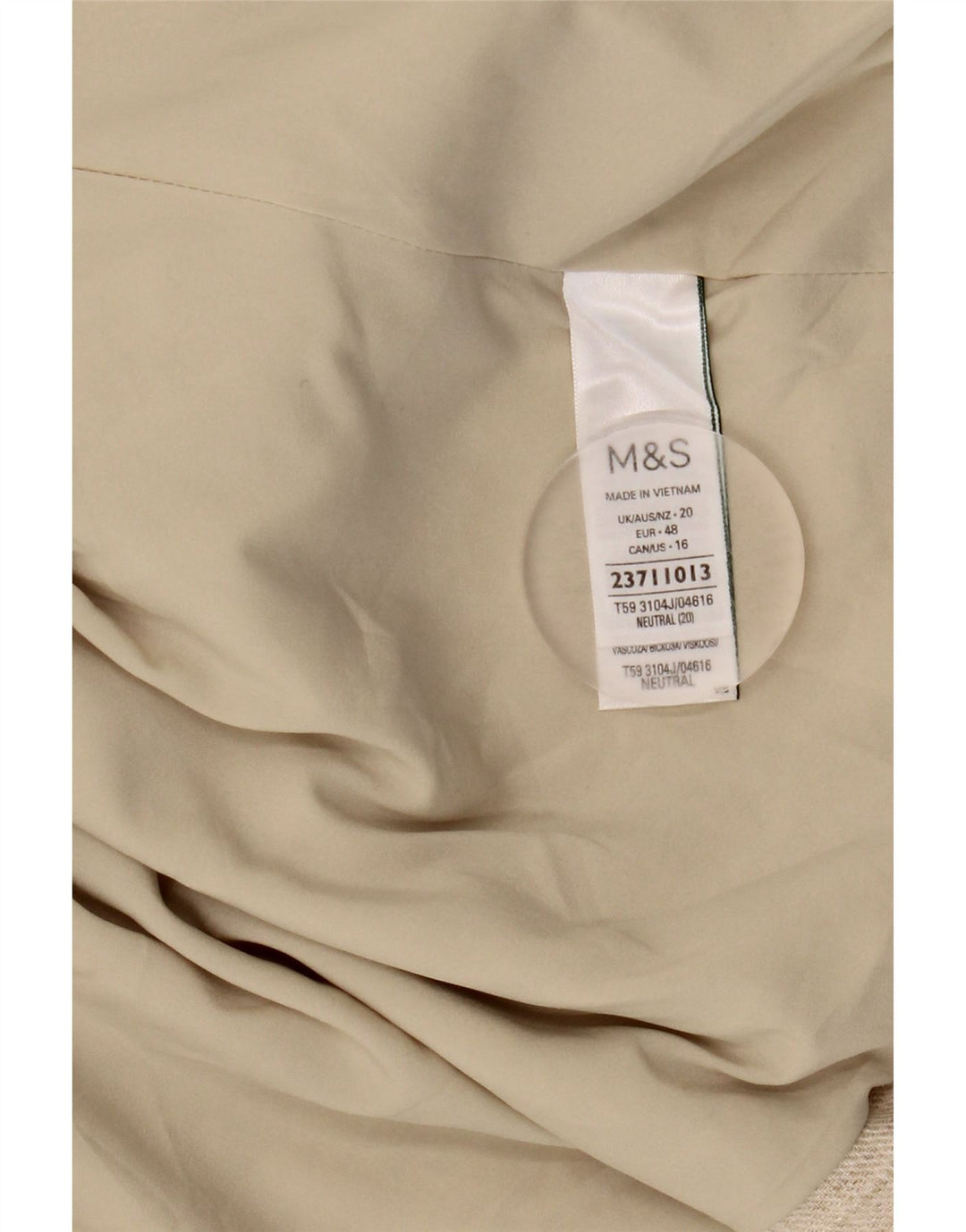 MARKS & SPENCER Chaqueta tipo blazer abierta para mujer UK 20 2XL Beige Linen