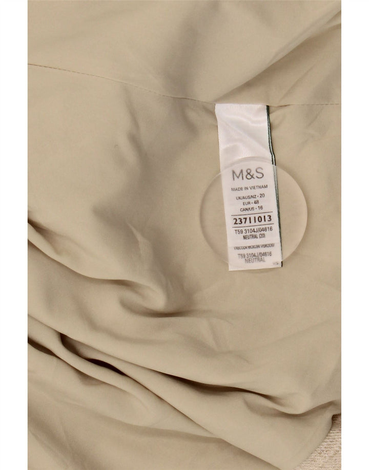 MARKS & SPENCER Chaqueta tipo blazer abierta para mujer UK 20 2XL Beige Linen