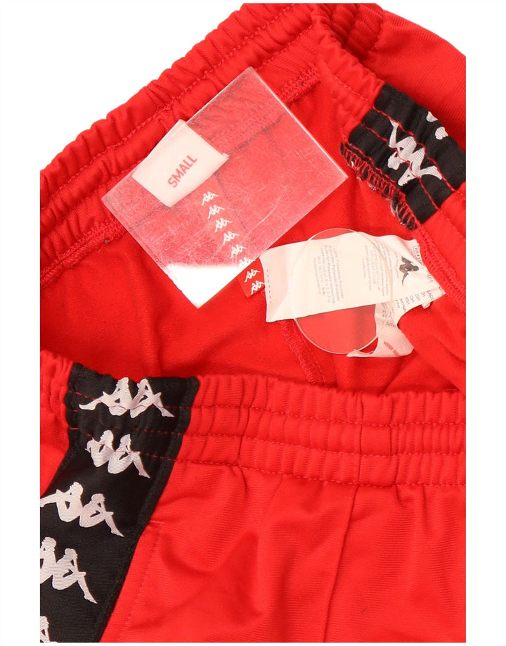 Kappa Mens Graphic Sport Shorts Small Rojo Colorblock Poliéster