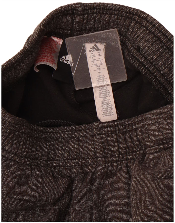 ADIDAS Pantalones de chándal para niña Joggers 11-12 años Algodón moteado gris