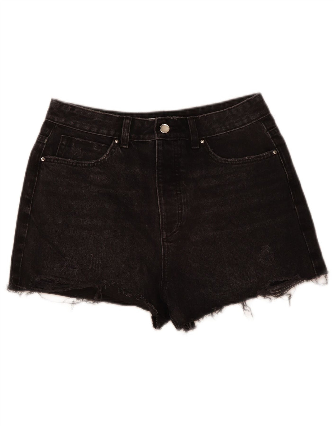 Zara Mujer Shorts Vaqueros EU 40 Medium W30 Algodón Gris