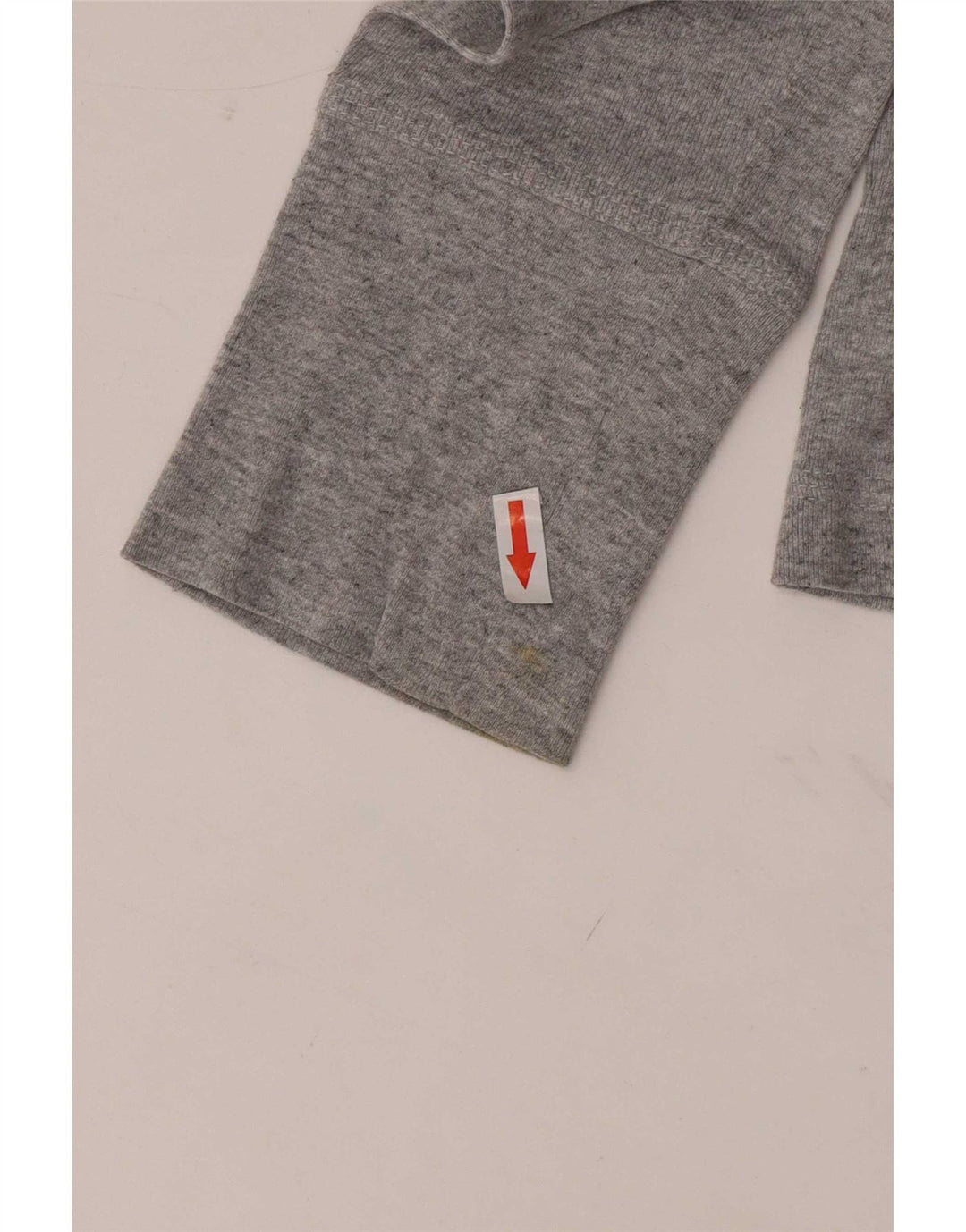 Adidas Mujer Top Manga Larga UK 10 Pequeño Algodón Gris