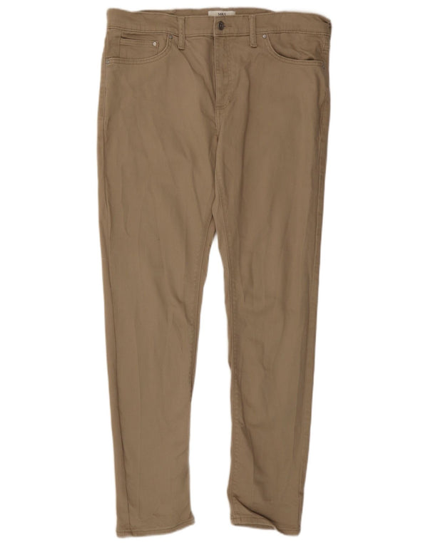 Marks & Spencer Pantalones informales ajustados para hombre W36 L31 Algodón beige
