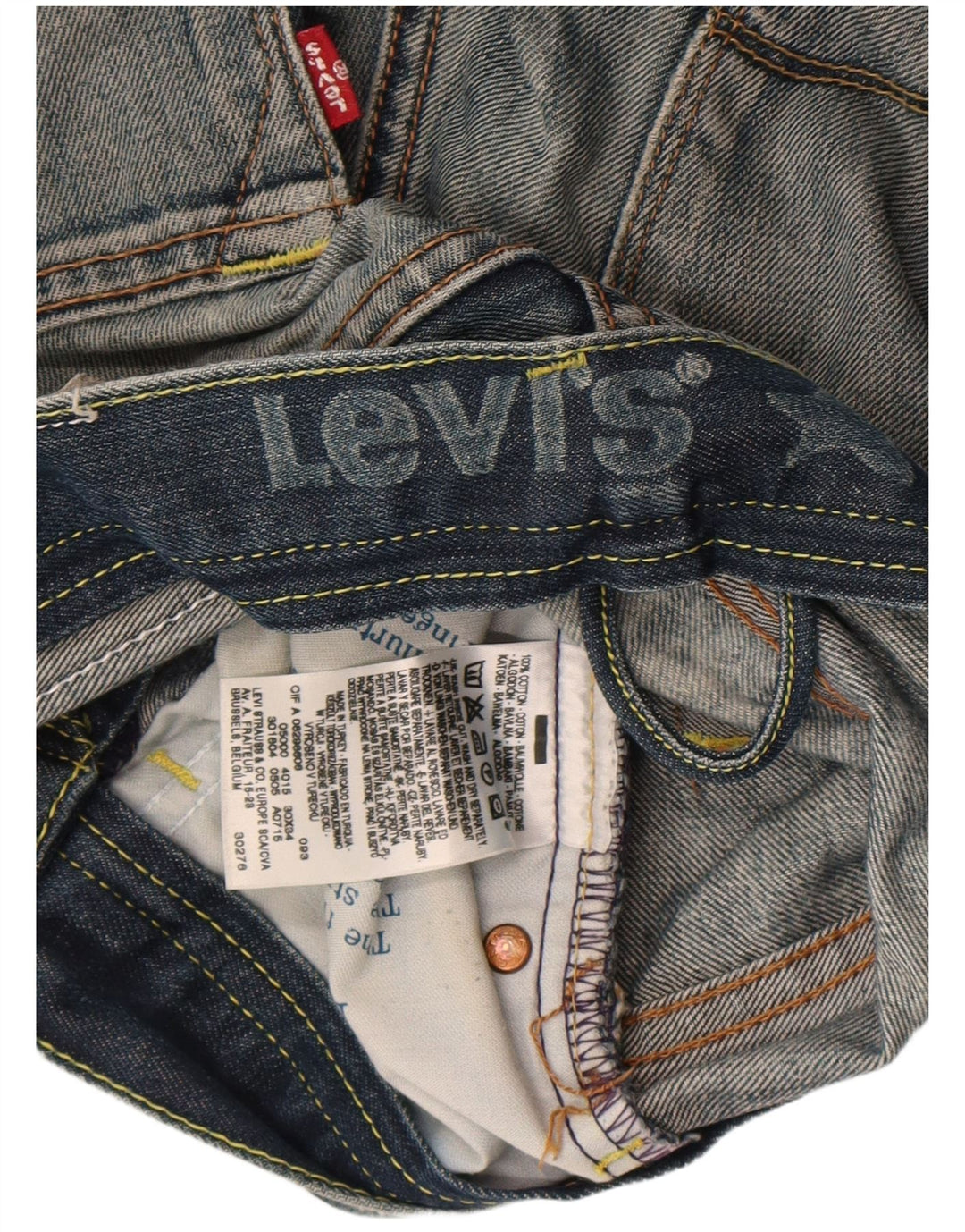 Levi's Mujer Shorts Vaqueros Gráficos W30 Algodón Azul Medio